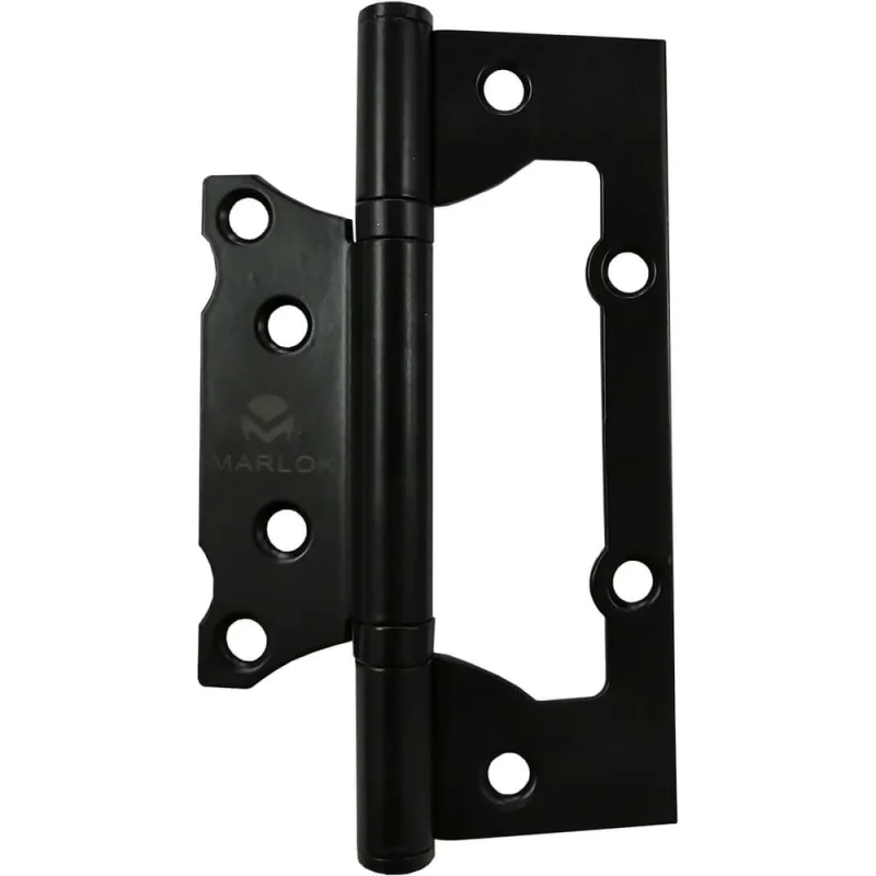 Петля дверная без врезки Marlok 125x75x2,5 BL, черный, 2 шт 035844