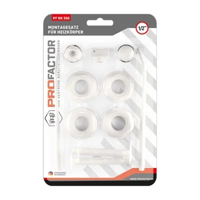Комплект для монтажа радиатора с кронштейнами PROFACTOR 1/2" PF RK 550