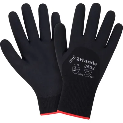 Перчатки утепленные 2Hands 3502, р-р 9, acrylic 7G/polyester 15G/ PVC Ultrafoam 3502 - 9