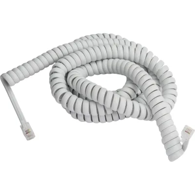Витой трубочный телефонный шнур REXANT RJ-10, 4P-4C, 7 м, белый 18-2071