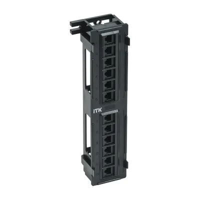 Настенная патч-панель ITK категории 5е UTP 12 портов IDC Dual PP12-C5EU-D05