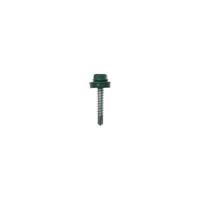 Кровельный саморез Rizzel 4,8x35 RAL 6026 сверло №1, 250 шт 00000319342