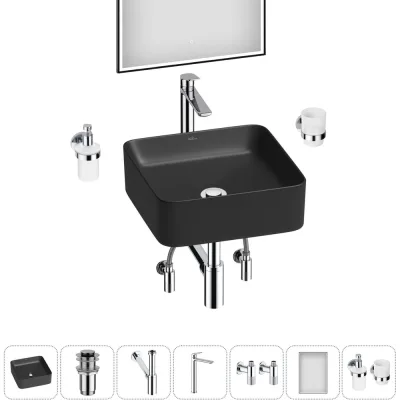 Набор Wellsee 7 в 1 Mint накладная раковина 38x38 см 20218890R