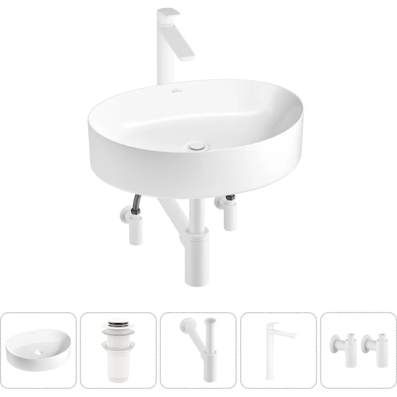 Набор Wellsee 5 в 1 Belle Spa 2.0 накладная раковина 50x38 см 20212592R