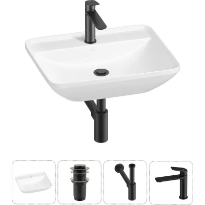 Набор Wellsee 4 в 1 Cute Twin S накладная раковина 55x42 см 20213379R
