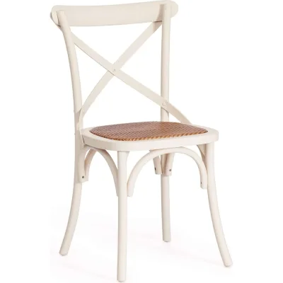 Стул Tetchair cross (mod.cb2001) дерево вяз, 49.5x53.5x87 см, белый (butter white) 10978