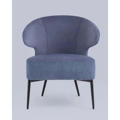 Кресло Стул Груп лаунж Royal Stripes велюр синий vd-royal-v795-vl48