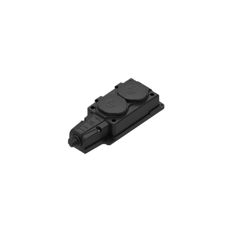 ΠΠΎΠ»ΠΎΠ΄ΠΊΠ° 2 ΡΠΎΠ·Π΅ΡΠΊΠΈ Systeme Electric MultiSet Ρ Π·Π°Π·Π΅ΠΌΠ»Π΅Π½ΠΈΠ΅ΠΌ 16 Π 250 Π IP44 Ρ ΠΊΡΡΡΠΊΠΎΠΉ ΡΠ΅ΡΠ½Π°Ρ (MST4102BK)