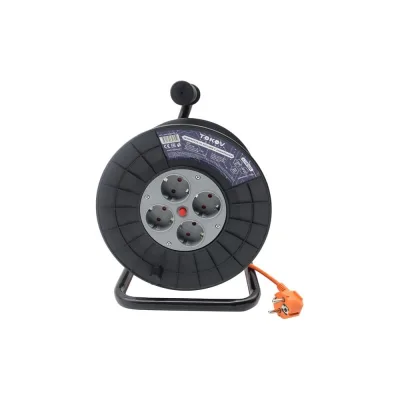 Удлинитель на катушке TOKOV ELECTRIC 4x20м с заземл. 6а ip20 3x0.75 TKE-SK20-075-Z