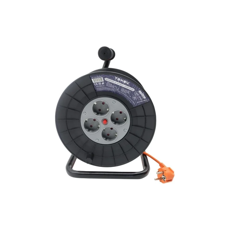 Удлинитель на катушке TOKOV ELECTRIC 4x20м с заземл. 6а ip20 3x0.75 TKE-SK20-075-Z