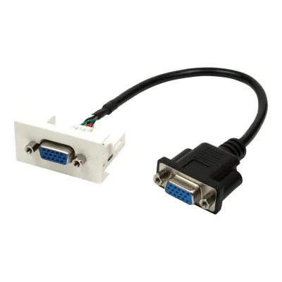 Вставка LANMASTER Mosaic 22.5x45, с адаптером VGA D-SUB HDB-15 мама LAN-WA-LP-VGA-FF-0.2