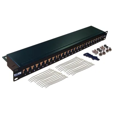 Патч-панель TWT 19, 24 порта RJ-45, категория 5e, STP, 1U, PP24STP