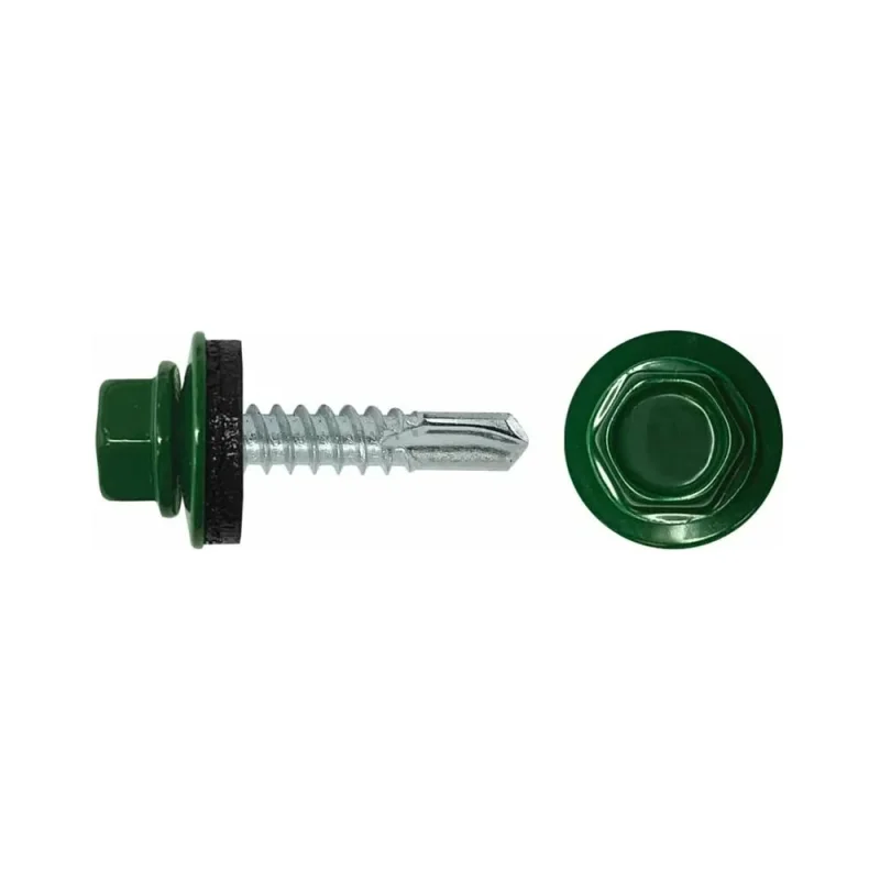 Саморез для крепления кровли STEELREX RAL6005 5.5x19, 70 шт. 0140055019B4000070326005