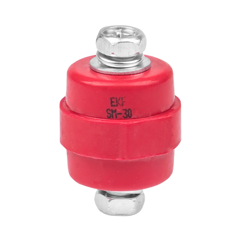Изолятор EKF PROxima SM-30 IP30 380 А с болтом и шайбой пластиковый красный (10 шт.) (plc-sm-30)