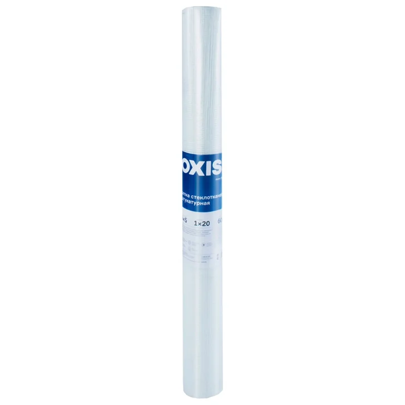 Стеклотканевая штукатурная сетка Oxiss 5x5 мм, 60 г/кв.м, 1x20 м 4630025422547