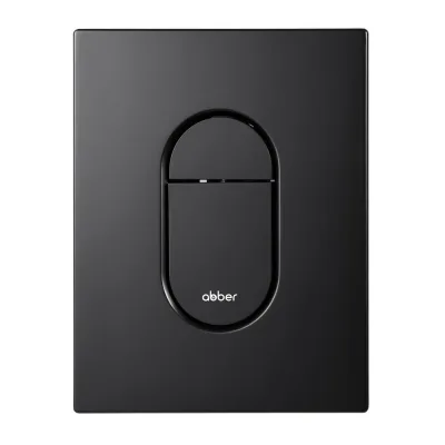 Клавиша смыва для инсталляций Abber пневматическая черная матовая (AC0124MB)