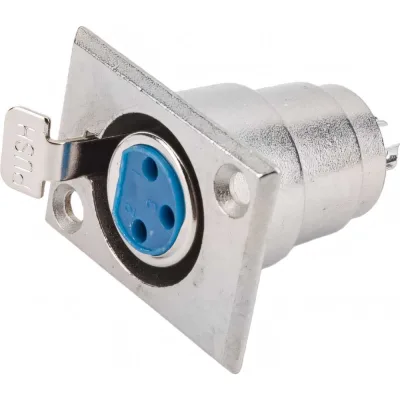 Разъем XLR 3P гнездо Pro Legend металл на корпус, PL2192