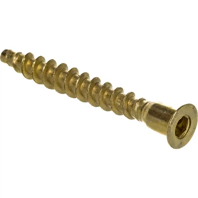 Шурупная стяжка Element 6,3x50 HEX латунирован. 70 шт 307500