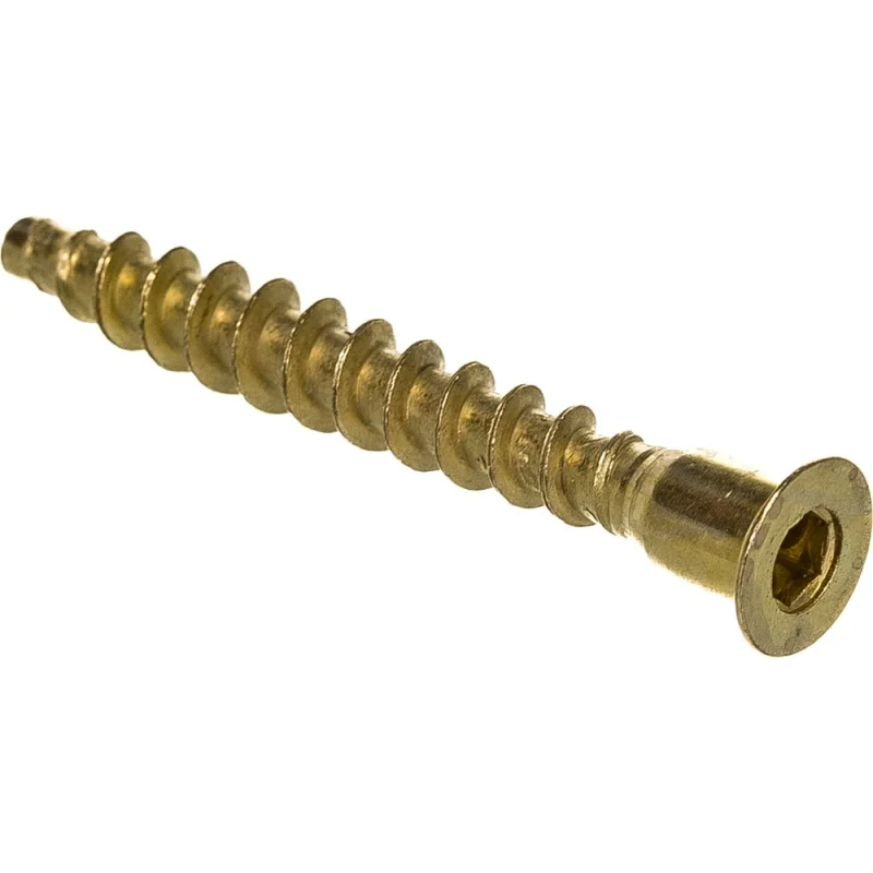 Шурупная стяжка Element 6,3x50 HEX латунирован. 70 шт 307500