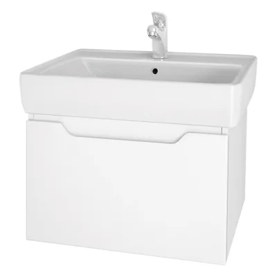Подвесная тумба с раковиной Dreja tiny, 50 см,1 ящик, белый глянец - 99.1901-195032 99.1901K