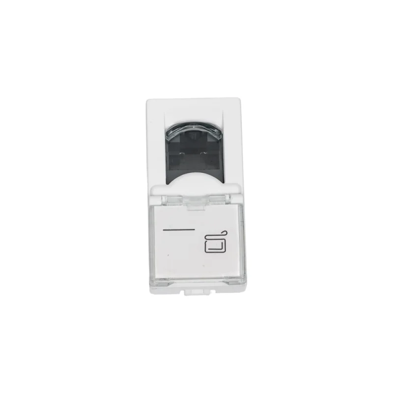 Вставка LANMASTER Mosaic, со шторкой и увеличенным окном маркировки, LAN-SIP-22U6-WH