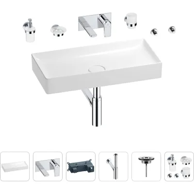 Раковина для ванной Wellsee Pure BY Wellsee в наборе 8 в 1 201006521
