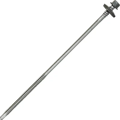 Саморез для сэндвич-панелей HARDWEX ТМ HWX5-P10-6.3/5.5x190 мм, св.№3, RUSPERT, RAL 7005, 50 шт. 5190002407732
