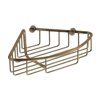 Угловая решетка Veragio BASKET 220х220хh110 мм, с крючком, бронза VR.GFT-9055.BR
