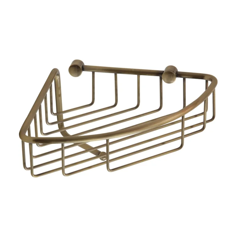 Угловая решетка Veragio BASKET 220х220хh110 мм, с крючком, бронза VR.GFT-9055.BR