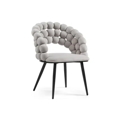 Стул на металлокаркасе Ball gray / black Woodville 15762