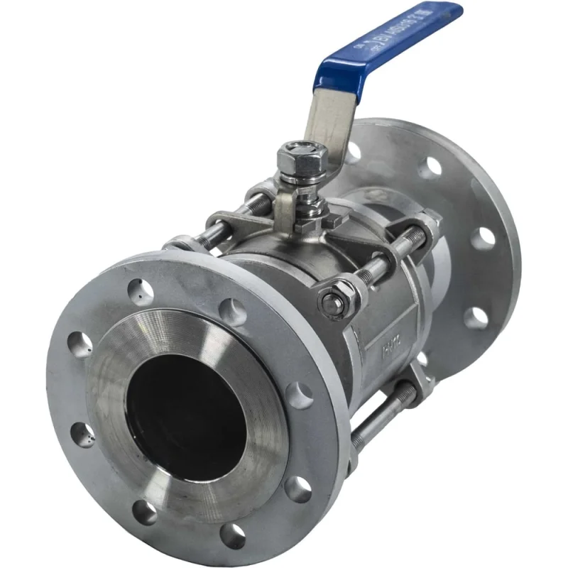 Кран шаровый фланцевый трехсоставной нержавеющий NEWKEY (3PC), AISI316 DN80 (3"), (CF8M), PN16 NK-BF80/6