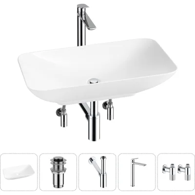 Набор Wellsee 5 в 1 Demure накладная раковина 60x36 см 20214595R