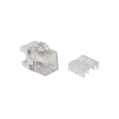 Модуль Keystone LANMASTER RJ45, категория 5e, UTP, 180 градусов, белый, с индикатором, LAN-OKi45U5E/180