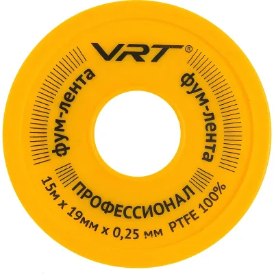 ФУМ лента для газа VRT 19 мм х 0,25 мм х 15 м 530756