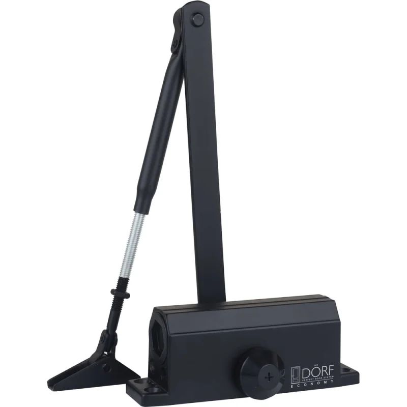Доводчик дверной DORF Economy, 45 кг, черный L8222_black_eco