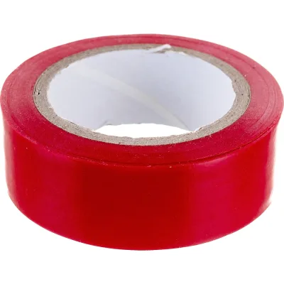 Изоляционная ПВХ лента DolleX PVC, красная, 19 мм х 9,10 м, уп. 10 шт. ET10-RED