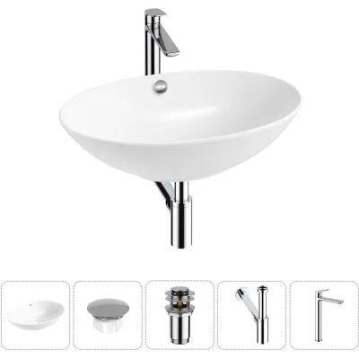 Набор Wellsee 5 в 1 Bliss накладная раковина 63x42 см 20217103R