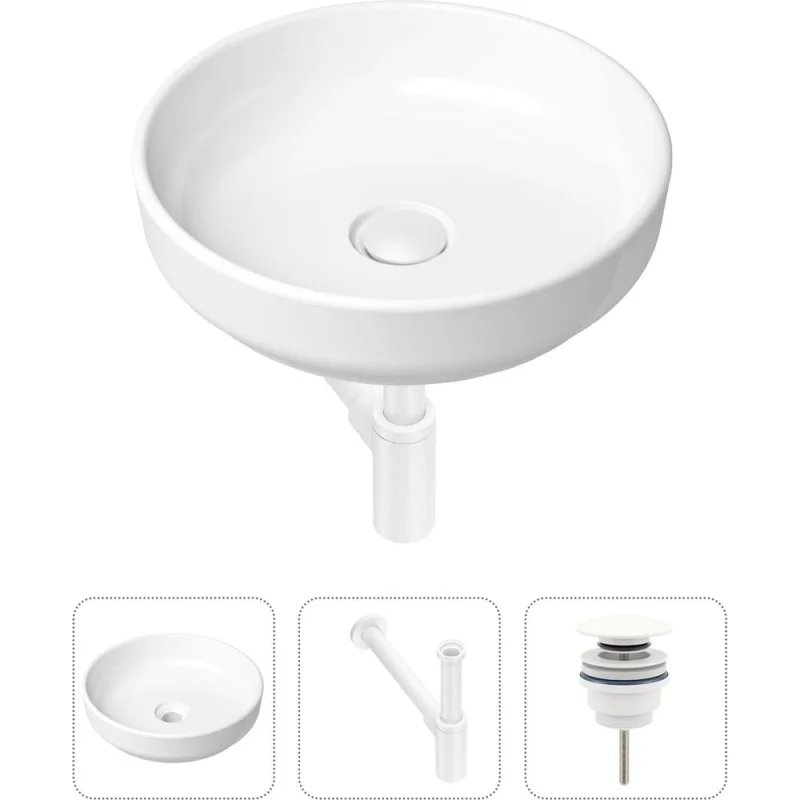 Накладная раковина для ванной Lavinia Boho Bathroom Sink Slim в комплекте 3 в 1 21520176