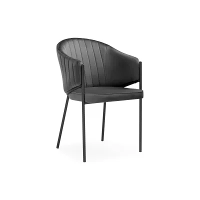 Стул на металлокаркасе Woodville Kortni dark grey / black 15703
