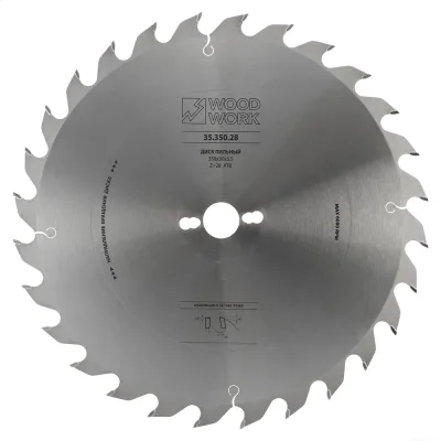 Диск пильный универсальный Superior 350x3.5x30 мм, 28T, А=18° ATB WOODWORK 35.350.28