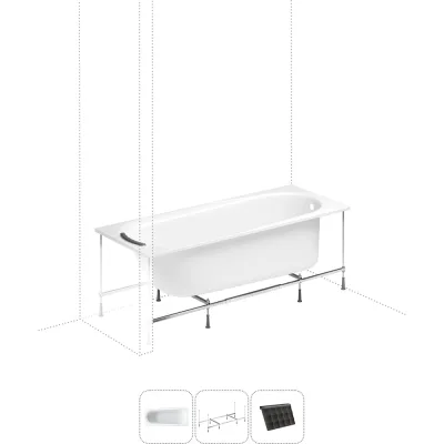 Акриловая ванна 150х70 Lavinia Boho Biore в наборе 3 в 1 S1-3501005P