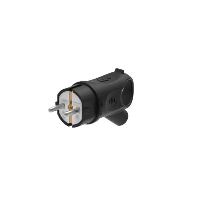 Вилка Systeme Electric MultiSet с заземлением 16 А 250 В IP44 угловая черная (MST1102BK)