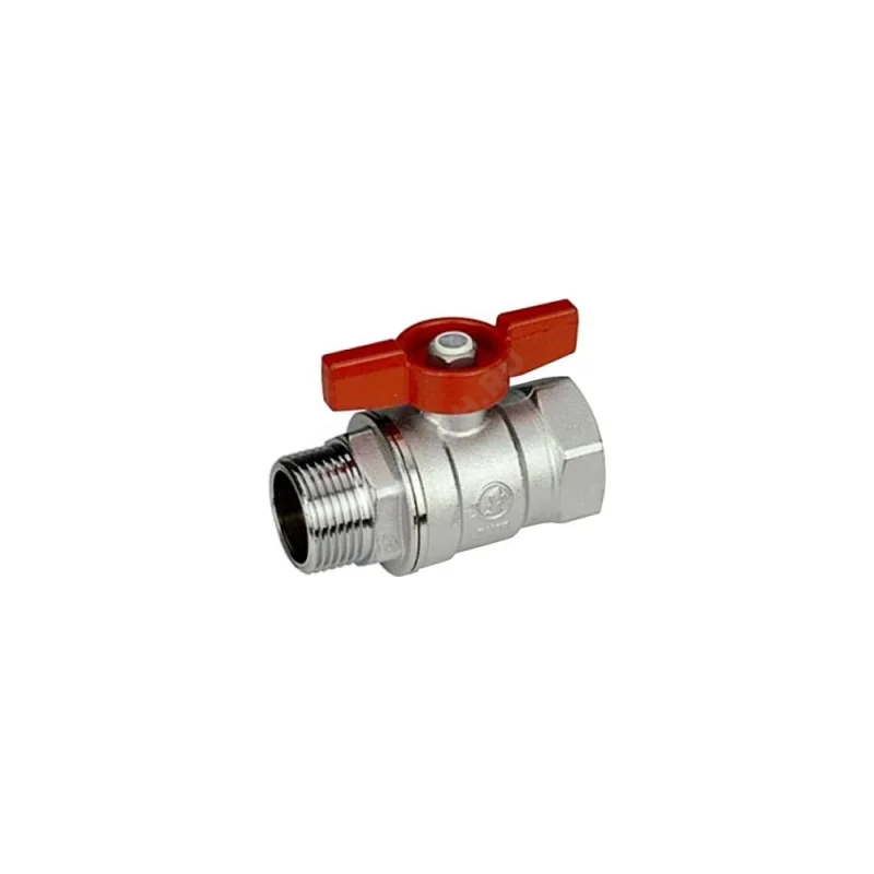 Шаровой кран Giacomini латунь хром R254D 32 Ру35 ВР/НР бабочка R254X006 007-0910