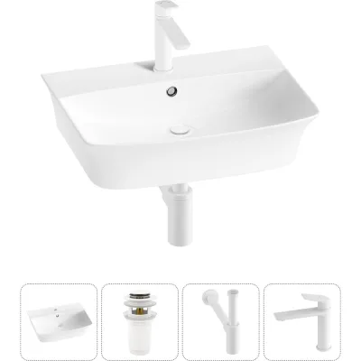 Комплект 4 в 1 Lavinia Boho Bathroom Sink накладная/подвесная раковина 55x42 см 20216788R