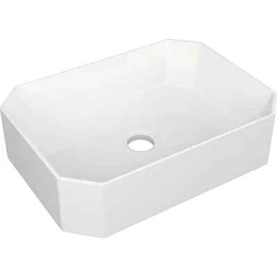 Накладная прямоугольная раковина Bauedge BAU Hotel 51x37, белая NH1007