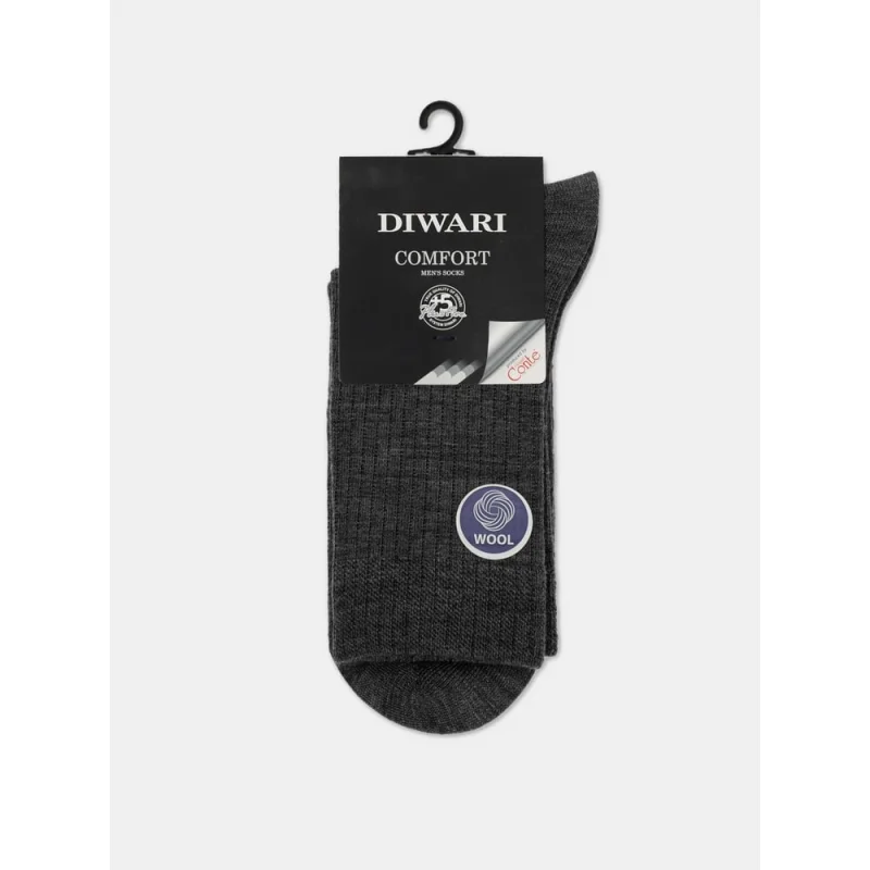 Носки мужские DIWARI COMFORT Шерсть 22С-128СП рис.182 р.40-41 темно-серый 1001332390020017182