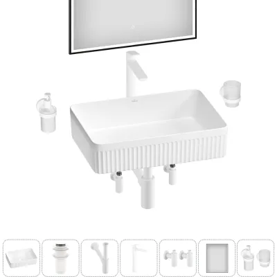 Акционный набор Wellsee 7 в Festive Fox 2.0 накладная раковина 50x36 см 20218074R