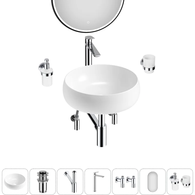 ΠΠΎΠΌΠΏΠ»Π΅ΠΊΡ 7 Π² 1 Wellsee Bathroom Sink Π½Π°ΠΊΠ»Π°Π΄Π½Π°Ρ ΡΠ°ΠΊΠΎΠ²ΠΈΠ½Π° 36x36 ΡΠΌ ΡΠΎΡΡΠΎΠΈΡ ΠΈΠ· 3331108 20219237R
