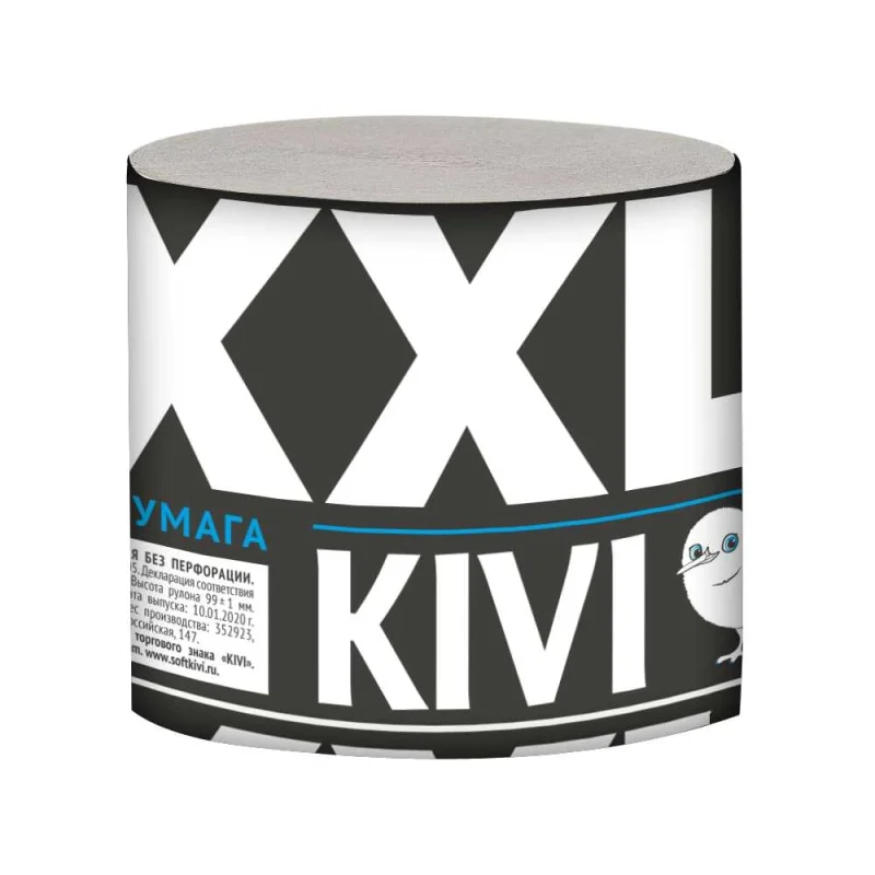 Бумага туалетная Kivi XXL серая, 1 слой, без втулки, 76м 4612754820085 00-00000145
