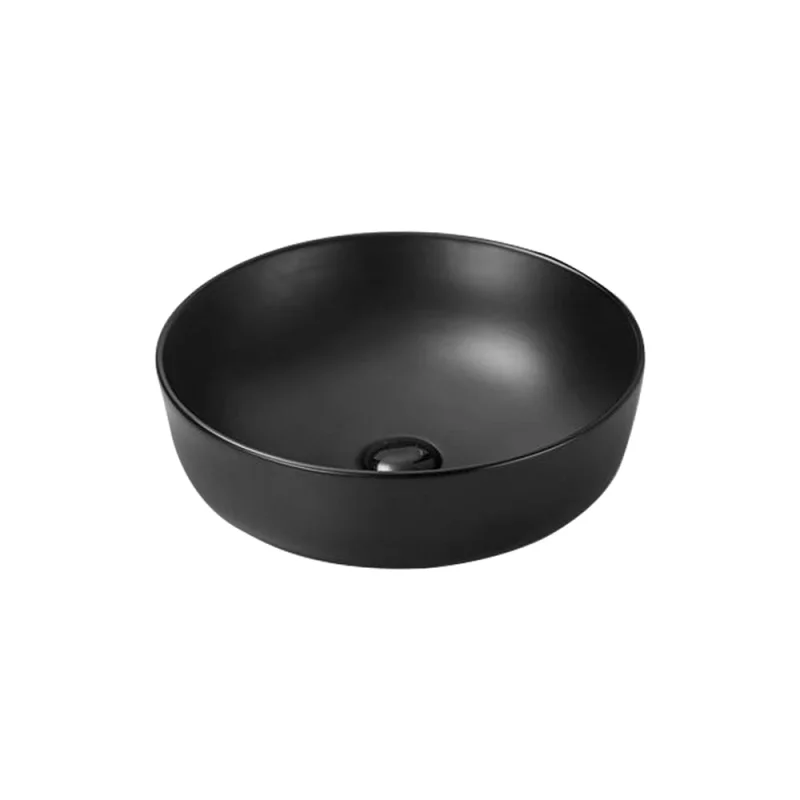 Керамическая накладная раковина Santi Line матовая чёрная SL-1054MB